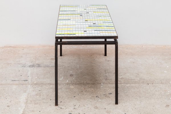 Mosaic Coffee Table with Floating Top, 1950s-KL-849237