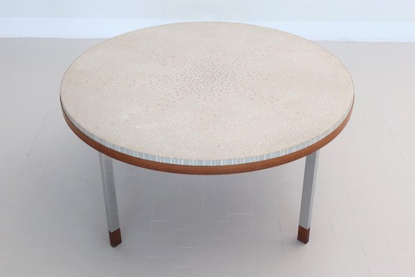 Mosaic Tile and Teak Coffee Table by Berthold Müller, 1960s-VNE-966001