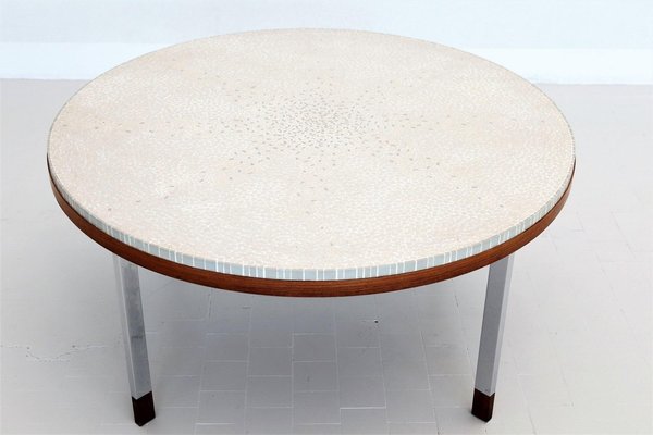 Mosaic Tile and Teak Coffee Table by Berthold Müller, 1960s-VNE-966001