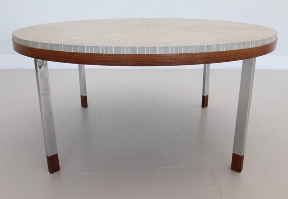 Mosaic Tile and Teak Coffee Table by Berthold Müller, 1960s-VNE-966001