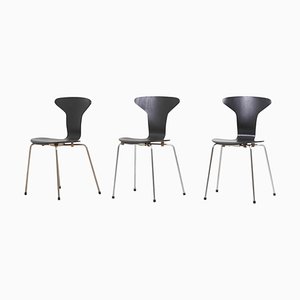 Mosquito Munkegård Dining Chairs by Arne Jacobsen for Fritz Hansen, Denmark, 1950s, Set of 3-SFD-708026