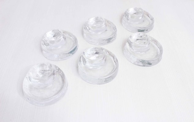 Moulded Glass Egg Cups, 1970s, Set of 6-BQF-593136