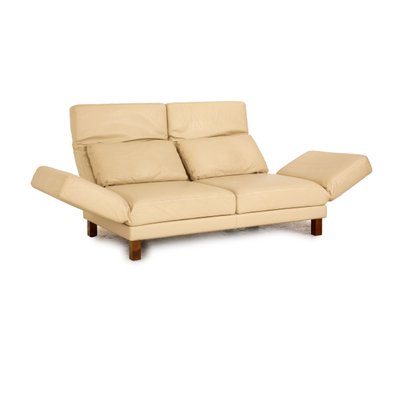 Moule 2-Seater Sofa in Cream Leather with Bed Function from Brühl-RQW-1748111