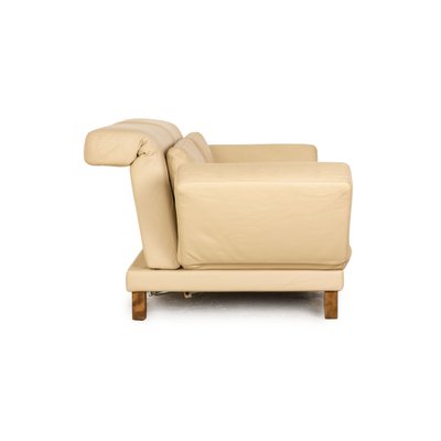 Moule 2-Seater Sofa in Cream Leather with Bed Function from Brühl-RQW-1748111