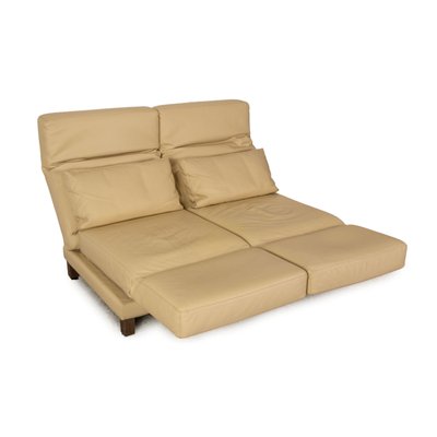 Moule Loveseat in Cream Leather from Brühl-RQW-1748135