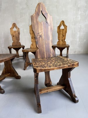 Mountain Chairs, France, 1950s, Set of 6-FQ-1178394