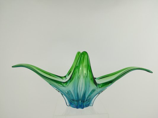 Mouth-Blown Coloured Glass Bowl, Italy, 1970s-KDB-1816907