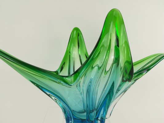 Mouth-Blown Coloured Glass Bowl, Italy, 1970s-KDB-1816907