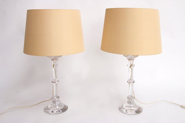 Mouth-Blown Table Lamps with Cream Lampshades by Ingo Maurer, 1960s, Set of 2-EZZ-1765103