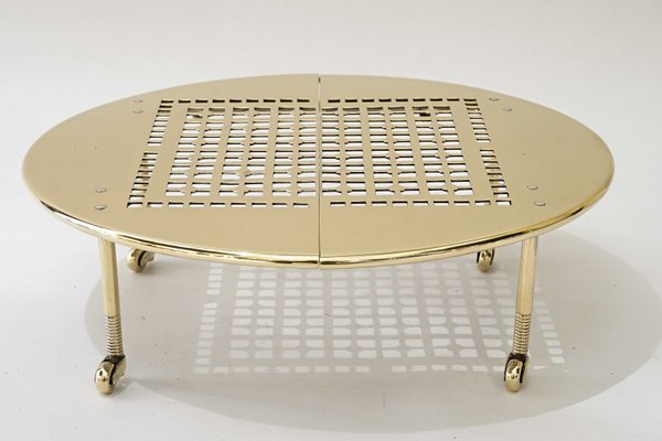 Movable and Expandable Brass Serving Coaster, 1930s-SPD-2036759