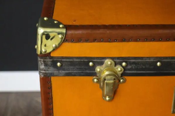 Moynat Orange Steamer Trunk, 1922-YF-2032137