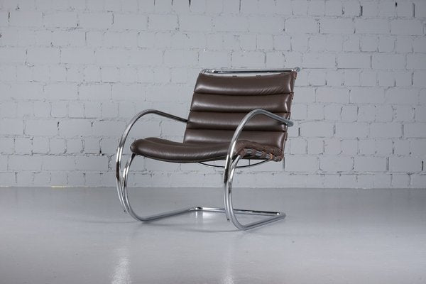 Mr Lounge Armchair with Armrest by Ludwig Mies Van Der Rohe for Knoll International, 1980s-XNJ-1798751