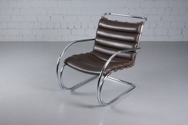 Mr Lounge Armchair with Armrest by Ludwig Mies Van Der Rohe for Knoll International, 1980s-XNJ-1798751