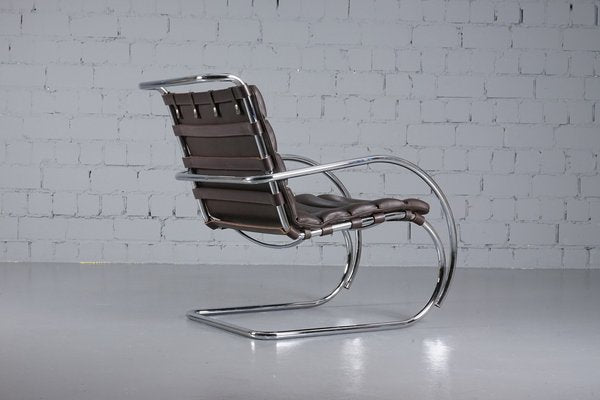 Mr Lounge Armchair with Armrest by Ludwig Mies Van Der Rohe for Knoll International, 1980s-XNJ-1798751