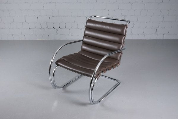 Mr Lounge Armchair with Armrest by Ludwig Mies Van Der Rohe for Knoll International, 1980s-XNJ-1798751