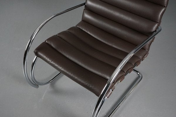 Mr Lounge Armchair with Armrest by Ludwig Mies Van Der Rohe for Knoll International, 1980s-XNJ-1798751