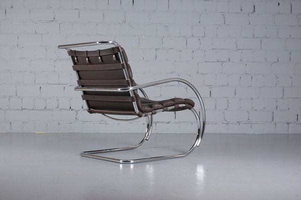 Mr Lounge Armchair with Armrest by Ludwig Mies Van Der Rohe for Knoll International, 1980s-XNJ-1798751