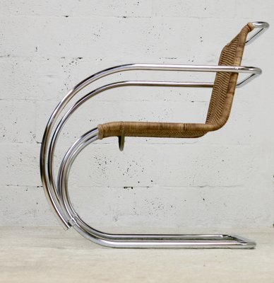 Mr20 Rattan & Tubular Chrome Armchair by Ludwig Mies Van Der Rohe, 1960s-MAO-1287005