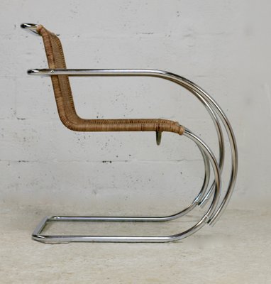 Mr20 Rattan & Tubular Chrome Armchair by Ludwig Mies Van Der Rohe, 1960s-MAO-1287005