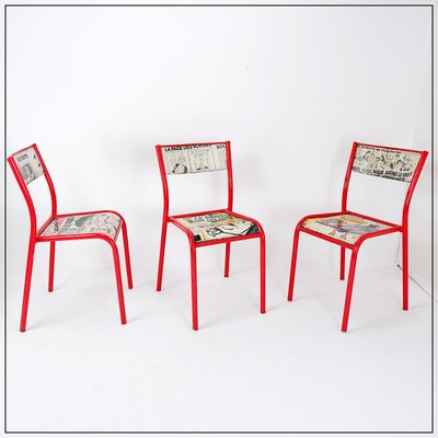 Mullca 510 Revisited Chairs by Charlie Hebdo, Set of 3-NYF-2019041