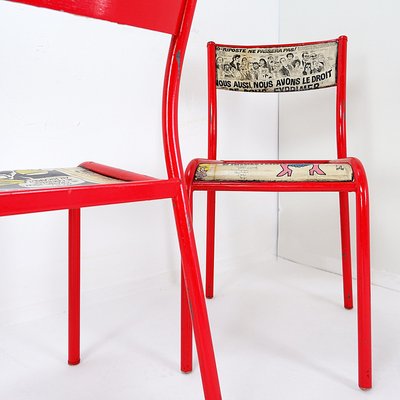 Mullca 510 Revisited Chairs by Charlie Hebdo, Set of 3-NYF-2019041