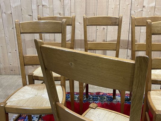 Mulled Oak Chairs, 1980s, Set of 6-QYF-2023651