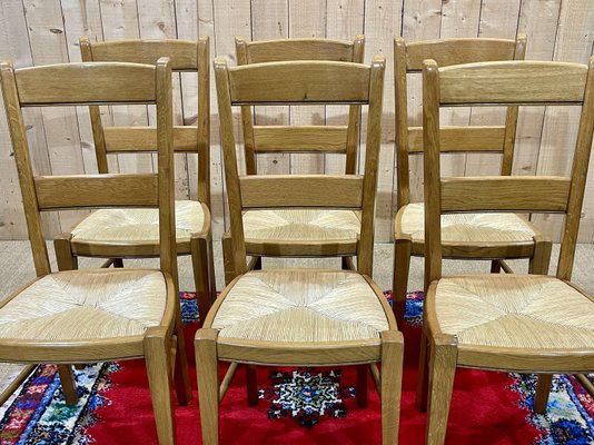 Mulled Oak Chairs, 1980s, Set of 6-QYF-2023651