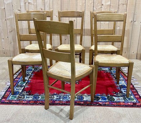 Mulled Oak Chairs, 1980s, Set of 6-QYF-2023651