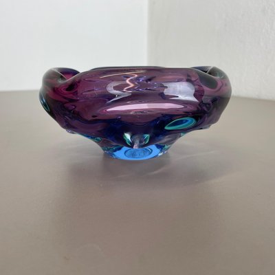 Multi-Color Murano Glass Bowl Shell Ashtray, Italy, 1970s-QZ-1159859