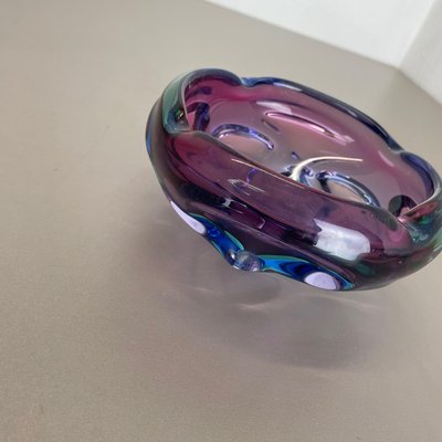 Multi-Color Murano Glass Bowl Shell Ashtray, Italy, 1970s-QZ-1159859