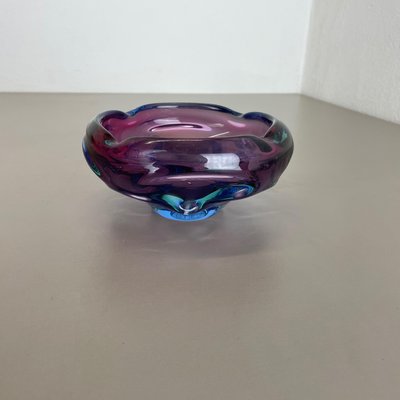 Multi-Color Murano Glass Bowl Shell Ashtray, Italy, 1970s-QZ-1159859