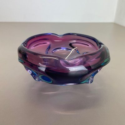 Multi-Color Murano Glass Bowl Shell Ashtray, Italy, 1970s-QZ-1159859