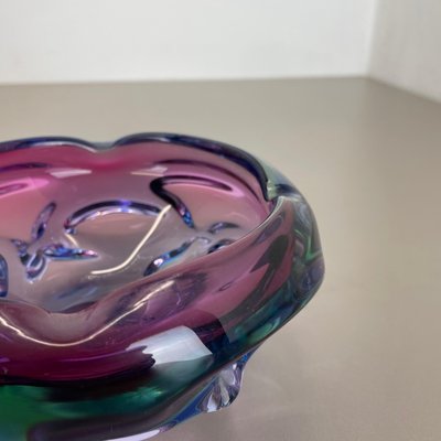 Multi-Color Murano Glass Bowl Shell Ashtray, Italy, 1970s-QZ-1159859