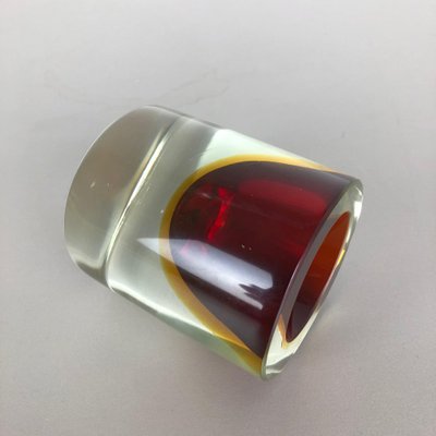 Multi-Color Murano Glass Sommerso Shell Ashtray, Italy, 1970s-QZ-1053147