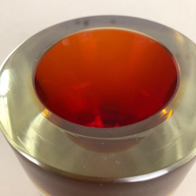 Multi-Color Murano Glass Sommerso Shell Ashtray, Italy, 1970s-QZ-1053147