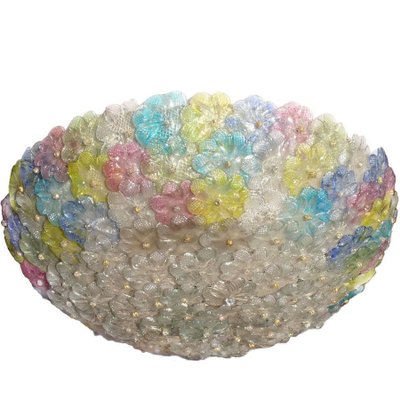 Multi-Color Venetian Flower Glass Ceiling Light from Barovier & Toso-MBH-1031617