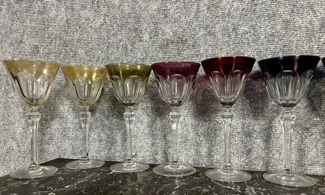 Multi Colored Crystal Wine Glasses, Set of 12-MWB-1752429