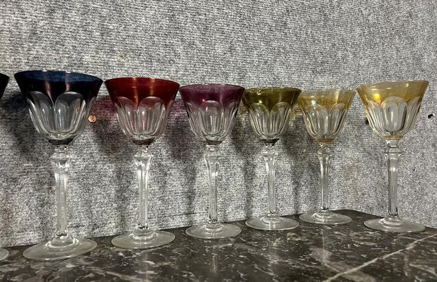 Multi Colored Crystal Wine Glasses, Set of 12-MWB-1752429