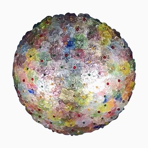 Multi-Colored Flower Basket Ceiling Light in Murano Glass-MBH-1032621