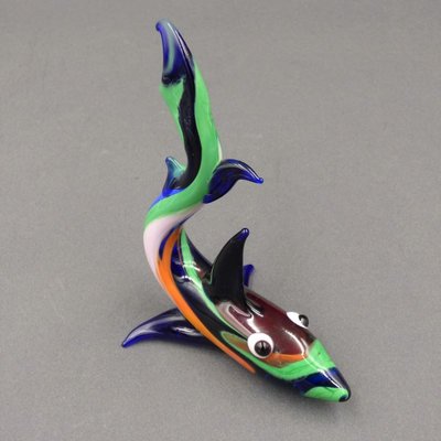 Multi-Colored Murano Glass Shark, Italy, 1960s-WK-1409501