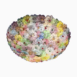 Multicolor Flower Basket Murano Glass Ceiling Light-MBH-1031854