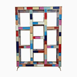 Multicolor Murano Glass Bifacceral Shelf, 1980s-BEW-1795687