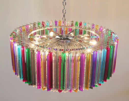 Multicolored Crystal Prism Triedi Chandelier-MBH-1116528