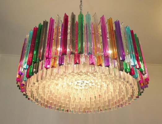 Multicolored Crystal Prism Triedi Chandelier-MBH-1116528