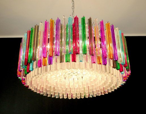 Multicolored Crystal Prism Triedi Chandelier-MBH-1116528