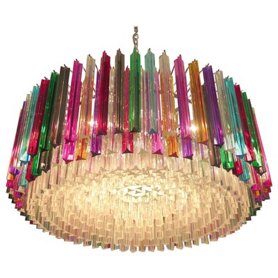 Multicolored Crystal Prism Triedi Chandelier-MBH-1116528