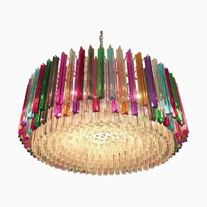 Multicolored Triedi Crystal Prism Chandelier-MBH-1032530