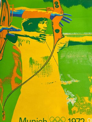 Munich Olympic Games Archery Poster by Otl Aicher, 1972-TZ-1373783