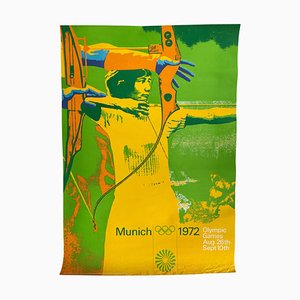 Munich Olympic Games Archery Poster by Otl Aicher, 1972-TZ-1373783