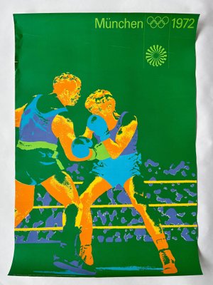 Munich Olympic Games Boxing Poster by Otl Aicher, 1972-TZ-1373776